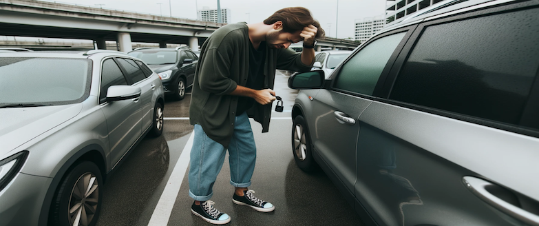 Person locked out of car